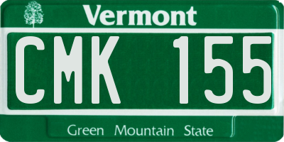 VT license plate CMK155