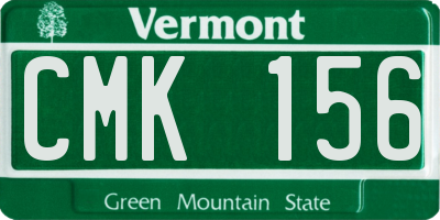 VT license plate CMK156