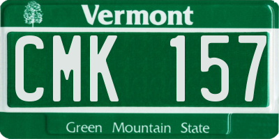 VT license plate CMK157