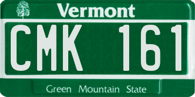 VT license plate CMK161