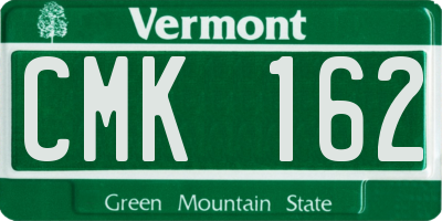 VT license plate CMK162