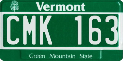 VT license plate CMK163