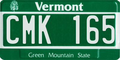 VT license plate CMK165