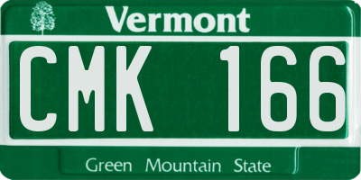 VT license plate CMK166