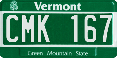 VT license plate CMK167