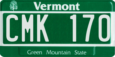 VT license plate CMK170