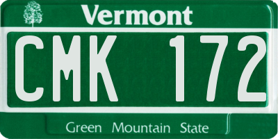 VT license plate CMK172