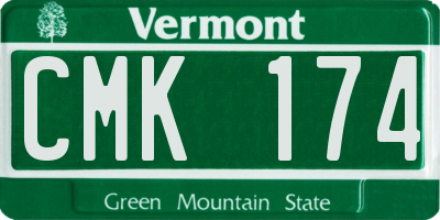 VT license plate CMK174