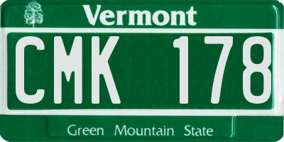 VT license plate CMK178