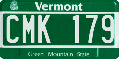VT license plate CMK179