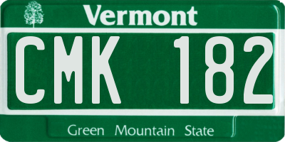 VT license plate CMK182