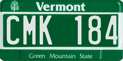 VT license plate CMK184