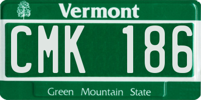 VT license plate CMK186