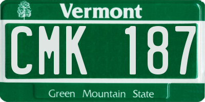 VT license plate CMK187