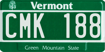 VT license plate CMK188