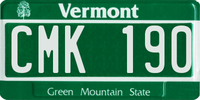 VT license plate CMK190