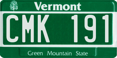 VT license plate CMK191