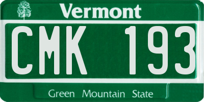 VT license plate CMK193