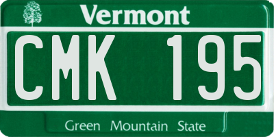 VT license plate CMK195