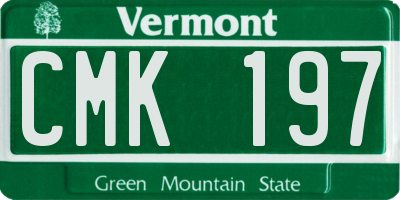 VT license plate CMK197