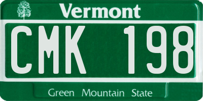 VT license plate CMK198