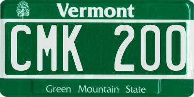 VT license plate CMK200