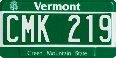 VT license plate CMK219