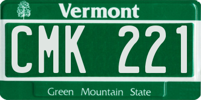VT license plate CMK221