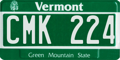 VT license plate CMK224