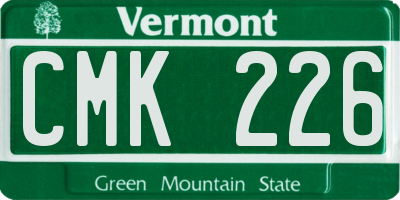 VT license plate CMK226