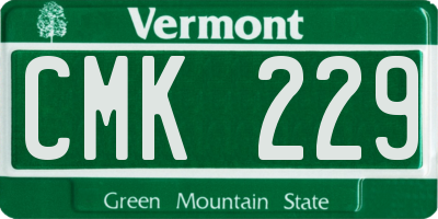 VT license plate CMK229