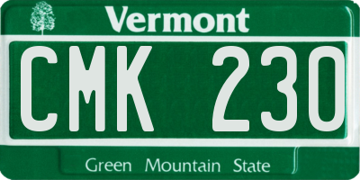 VT license plate CMK230