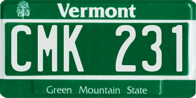 VT license plate CMK231