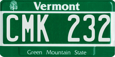 VT license plate CMK232