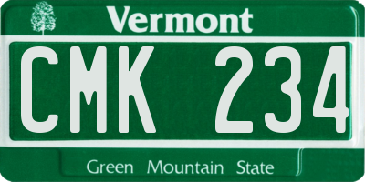 VT license plate CMK234