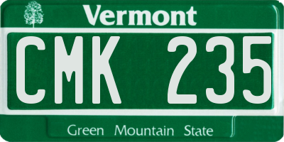 VT license plate CMK235