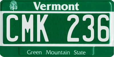 VT license plate CMK236