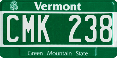 VT license plate CMK238