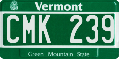VT license plate CMK239