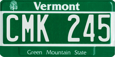 VT license plate CMK245