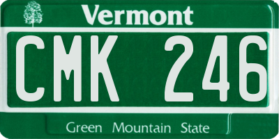 VT license plate CMK246