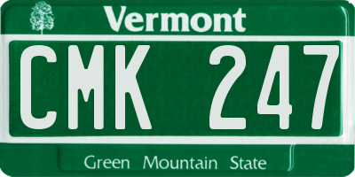 VT license plate CMK247