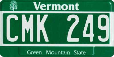 VT license plate CMK249