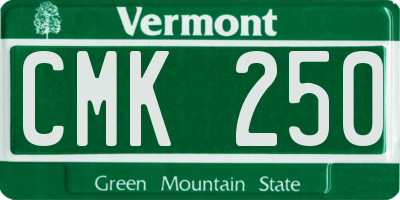 VT license plate CMK250