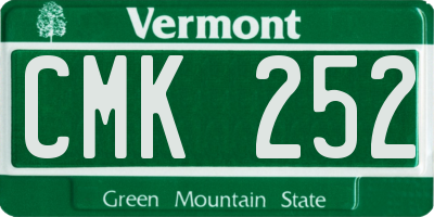 VT license plate CMK252