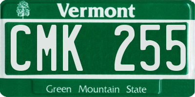 VT license plate CMK255
