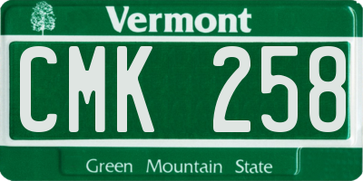 VT license plate CMK258