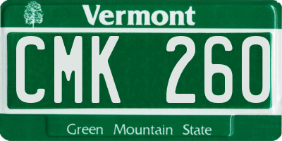 VT license plate CMK260