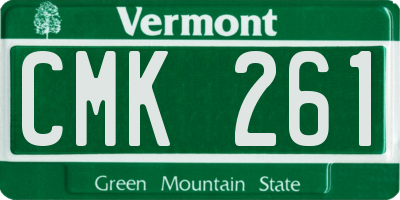 VT license plate CMK261