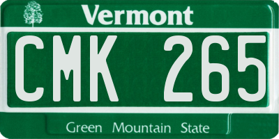 VT license plate CMK265